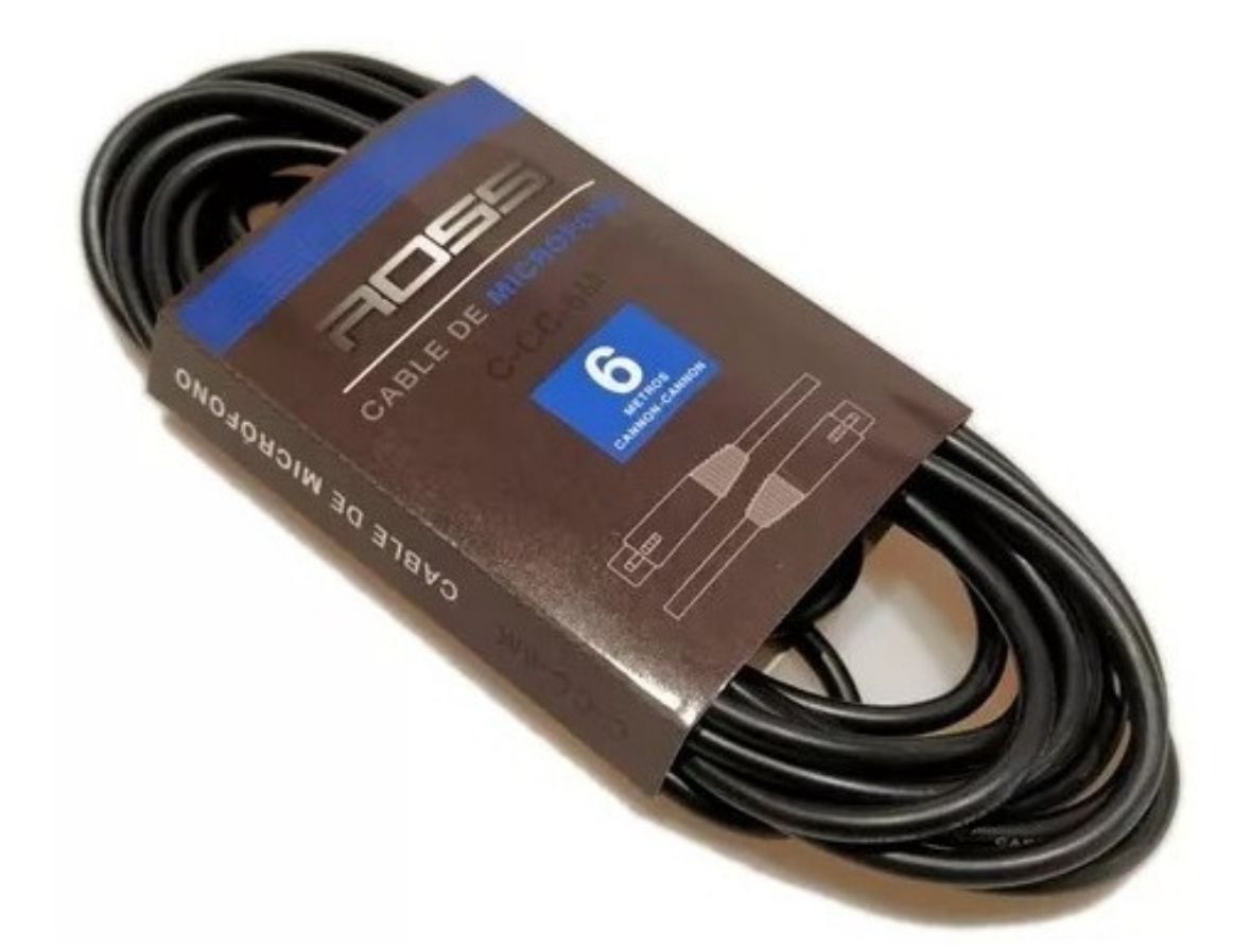 Cable canon-canon 6mts ROSS ficha metal