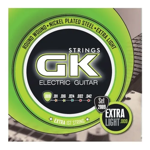 Encordado GK SET 2009 EXTRA LIGHT .009 para guitarra electrica