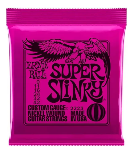 Encordado Ernie Ball Super Slinky .009 para guitarra electrica