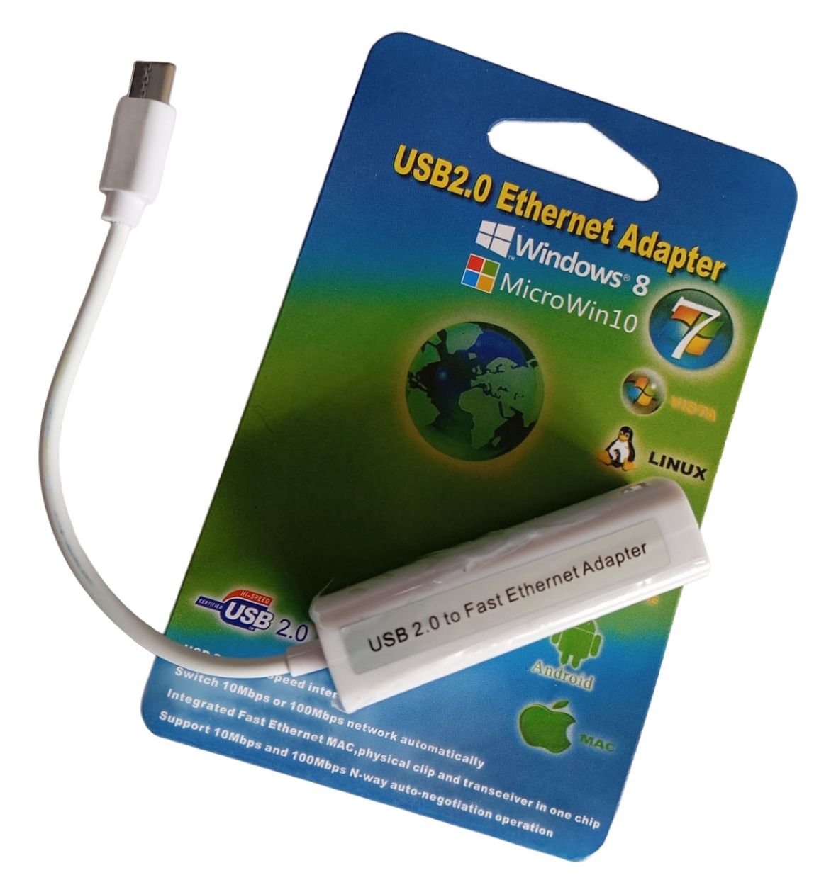 Adaptador USB-C a RJ45 Ethernet